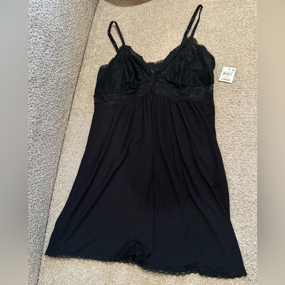 INC International Concepts Black Chemise